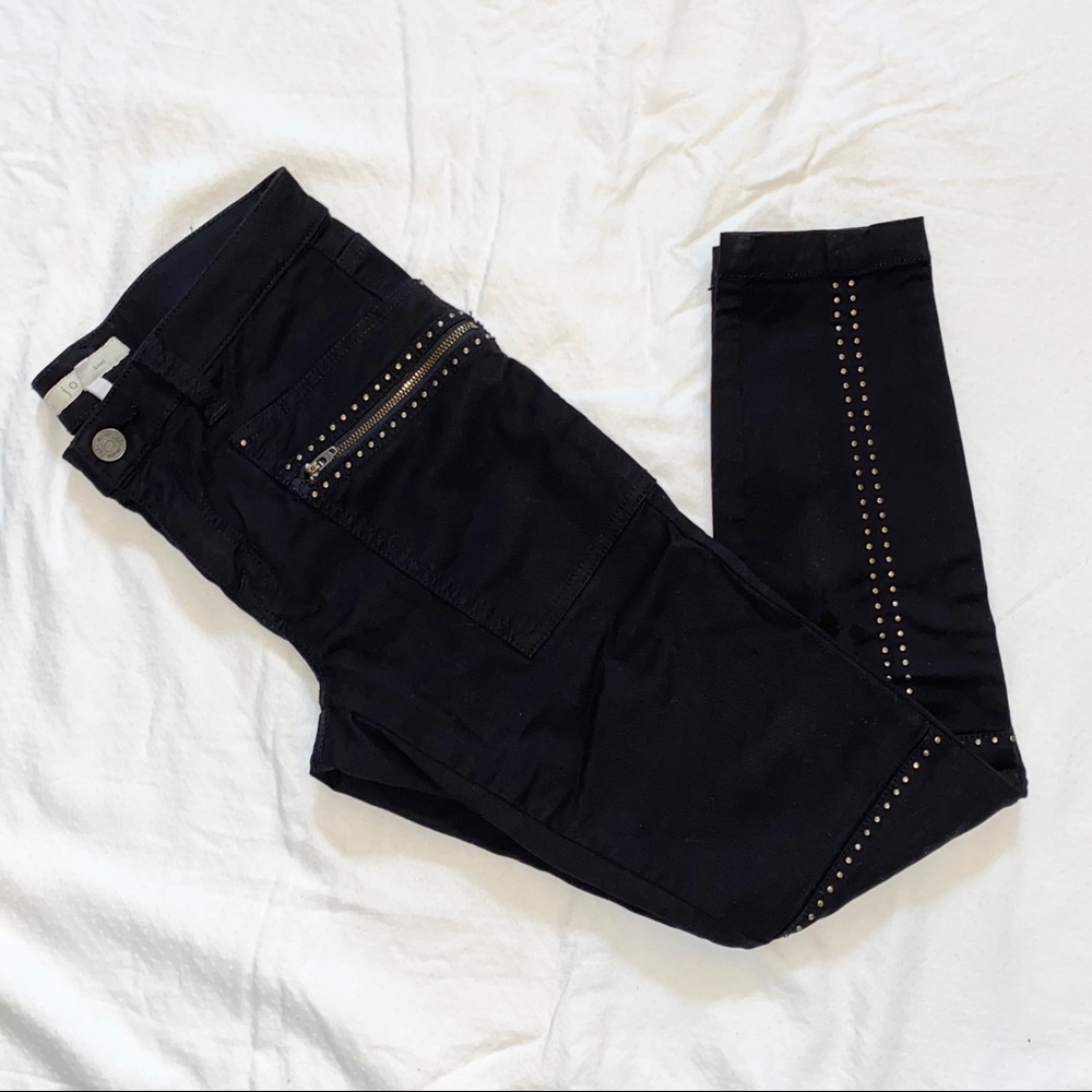 Joie black studded jeans size 27